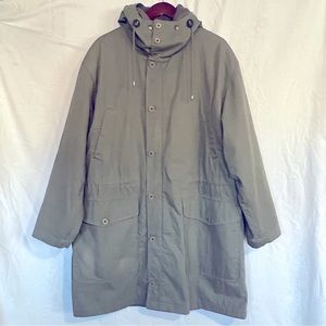 VTG 90’s Calvin Klein Collection Oversized Hooded Parka Wool Blend Liner - M